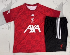 26-27 Liverpool Red Inkjet Thailand Short-sleeved Soccer Tracksuit-815
