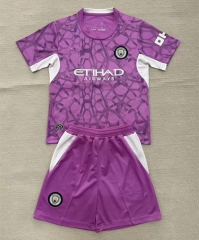 26-27 Manchester City Goalkeeper Pink Purple Soccer Uniform-AY