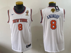 Logo1 New York Knicks Championship Edition White #8 NBA Jersey-0840