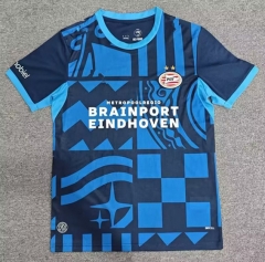 (S-4XL) 26-27 PSV Eindhoven Second Away Blue Thailand Soccer Jersey AAA-8025