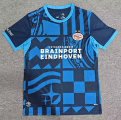 (S-4XL) 26-27 PSV Eindhoven Second Away Blue Thailand Soccer Jersey AAA-8025