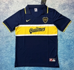 Retro Version 96-97 Boca Juniors Home Royal Blue Thailand Soccer Jersey AAA-6590