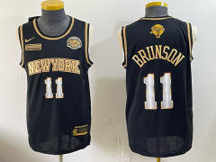 New York Knicks Championship Edition Black&Gold #11 NBA Jersey-0840