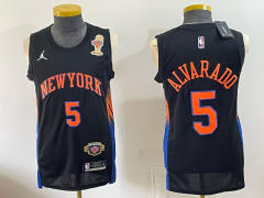 Logo 1 New York Knicks Championship Edition Black #5 NBA Jersey-0840