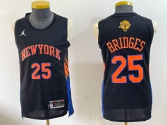 Logo3  New York Knicks Championship Edition Black #25 NBA Jersey-0840
