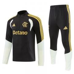 26-27 Flamengo Black Thailand Soccer Tracksuit-4627