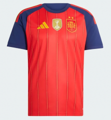 (S-4XL) (2-Star Version) with patch 26-27 Spain Home Red  Thailand Soccer Jersey AAA