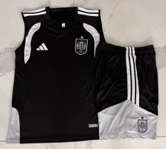 2026-27 Spain Black Vest Thailand Soccer Tracksuit-815