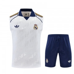 26-27 Real Madrid White Vest Training Soccer Uniform-418
