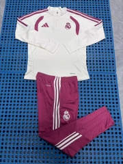 2026-2027 Real Madrid Light Yellow Thailand Soccer Tracksuit-0199
