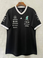 (S-5XL) 2026 Mercedes Black  Formula One Racing Suit