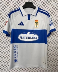 (S-4XL) 26-27 Real Oviedo Away White Thailand Soccer Jersey AAA-2044