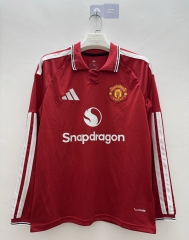 (S-4XL)26-27 Manchester United Home Red LS Thailand Soccer Jersey AAA-9268