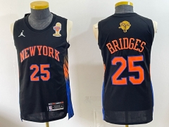 Logo 1 New York Knicks Championship Edition Black #25 NBA Jersey-0840
