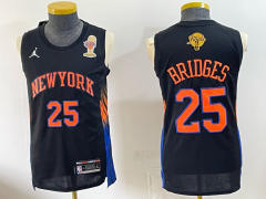 Logo 1 New York Knicks Championship Edition Black #25 NBA Jersey-0840