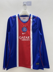 (S-4XL) 26-27 with 2 Stars  Paris SG Home  Red&Blue LS Thailand Soccer Jersey AAA-9268