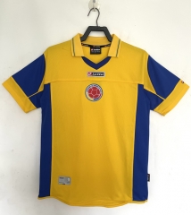 Retro Version 2003-2005 Colombia Home  Yellow Thailand Soccer Jersey AAA-811