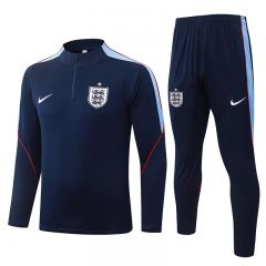 26-27 England Cyan Thailand Soccer Tracksuit-815