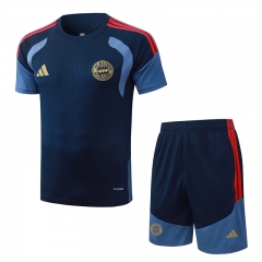 26-27 Bayern München Royal Blue Thailand Soccer Short-sleeve Tracksuit Uniform-815