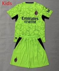 26-27 AC Milan Goalkeeper Fluorescent Green Kids/Youth Soccer Uniform-AY