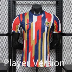 (S-3XL) Player version 26-27 Deportivo Guadalajara Red/Blue/White Thailand Soccer Training Jersey-888