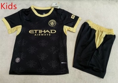 26-27 Manchester City Away Black Kid/Youth Soccer Uniform-1794