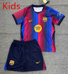 26-27  Barcelona Home Red & Blue Kids/Youth Soccer Uniform-4247