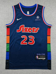 22 City Edition Philadelphia 76ers Dark Blue #23 NBA Jersey-1380