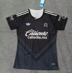 26-27 Club America Away Black Thailand Women Soccer Jersey AAA-5378