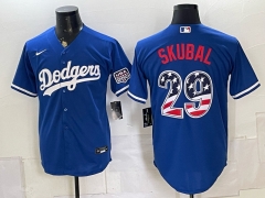 Logo1   Los Angeles Dodgers  Blue  #29  MLB Jersey - 0840