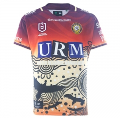 (S-7XL)2026 Indigenous-themed Manly Seahawks Red & Yellow Thailand Rugby Shirt