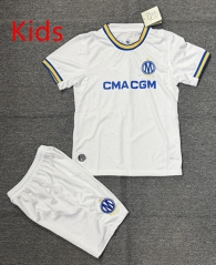 26-27 Olympique de Marseille Home White  Kids/Youth Soccer Uniform-4247