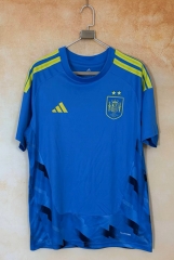 (S-4XL) (2-Star Version) 26-27 Spain Goalkeeper Blue Thailand Soccer Jersey AAA-2483