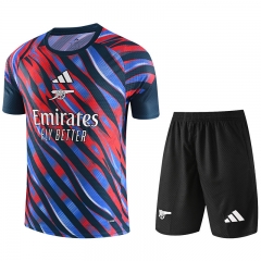 2026-2027 Arsenal Red&Blue&Black Short-sleeved Thailand Soccer Tracksuit Uniform-GDP
