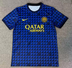 (S-4XL)26-27 Inter Milan Blue/Black Thailand Training Soccer Jersey-7902