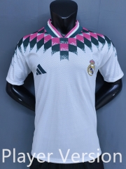 (S-3XL)Player Version  Retro Real Madrid White  Thailand Soccer Jersey-9926