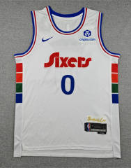 25 City Edition Philadelphia 76ers White #0 NBA Jersey-1380