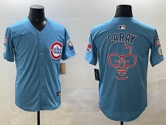 Chicago Cubs Light  Blue MLB  Jersey-0840