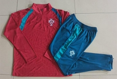 26-27 Portugal Red  Thailand Soccer Tracksuit-815