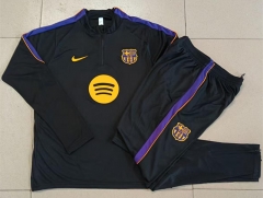 26-27 Barcelona Black  Thailand Soccer Tracksuit-815