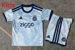 2026-2027 Ajax  2nd Away Light Blue  Kid/Youth Soccer Uniform-9484