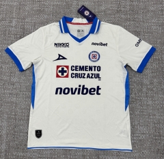(S-4XL) 26-27 Cruz Azul  Away White Thailand Soccer Jersey AAA-4506