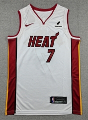 Miami Heat White #7 NBA Jersey-1380