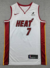 Miami Heat White #7 NBA Jersey-1380