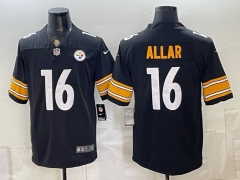 Logo4  Pittsburgh Steelers Black #16  NFL  Jersey-0840