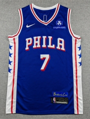 Philadelphia 76ers #7 Blue NBA Jersey-1380