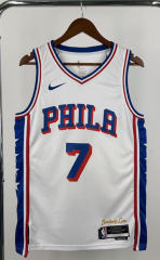 Philadelphia 76ers #7 White NBA Jersey-311
