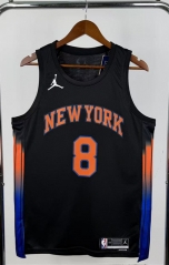 2026 Jordan New York Knicks Black #8 NBA Jersey-311