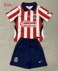 2026-27  Deportivo Guadalajara  Home Red/White  Kids/Youth Soccer Uniform-AY