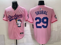 Los Angeles Dodgers Pink #29   MLB Jersey - 0840